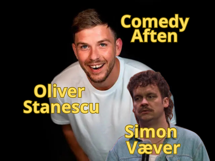 Plakat for Comedy Klubhaften med, Oliver Stanescu, Simon Væver og Abdul Afzali