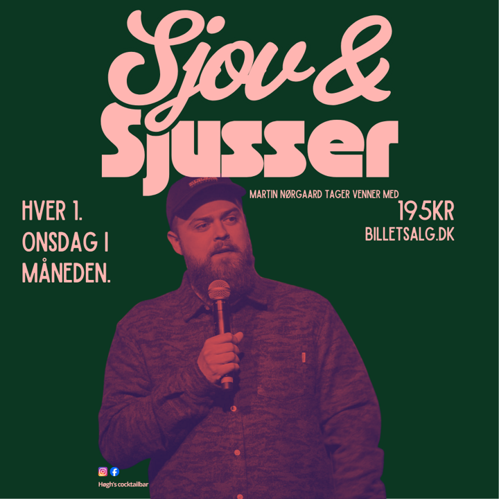 Plakat for Sjov og Sjusser v. Martin Nørgaard (Sæson 2) Oktober
