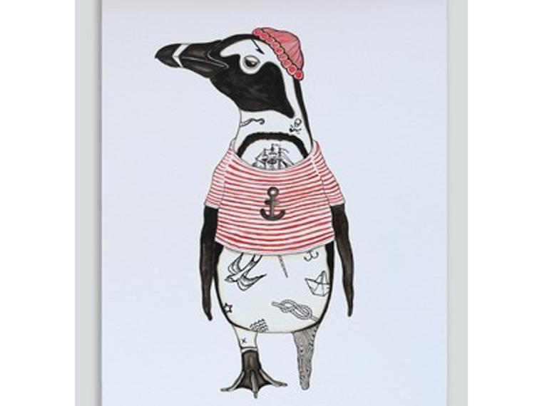 Plakattryk - Pinguin